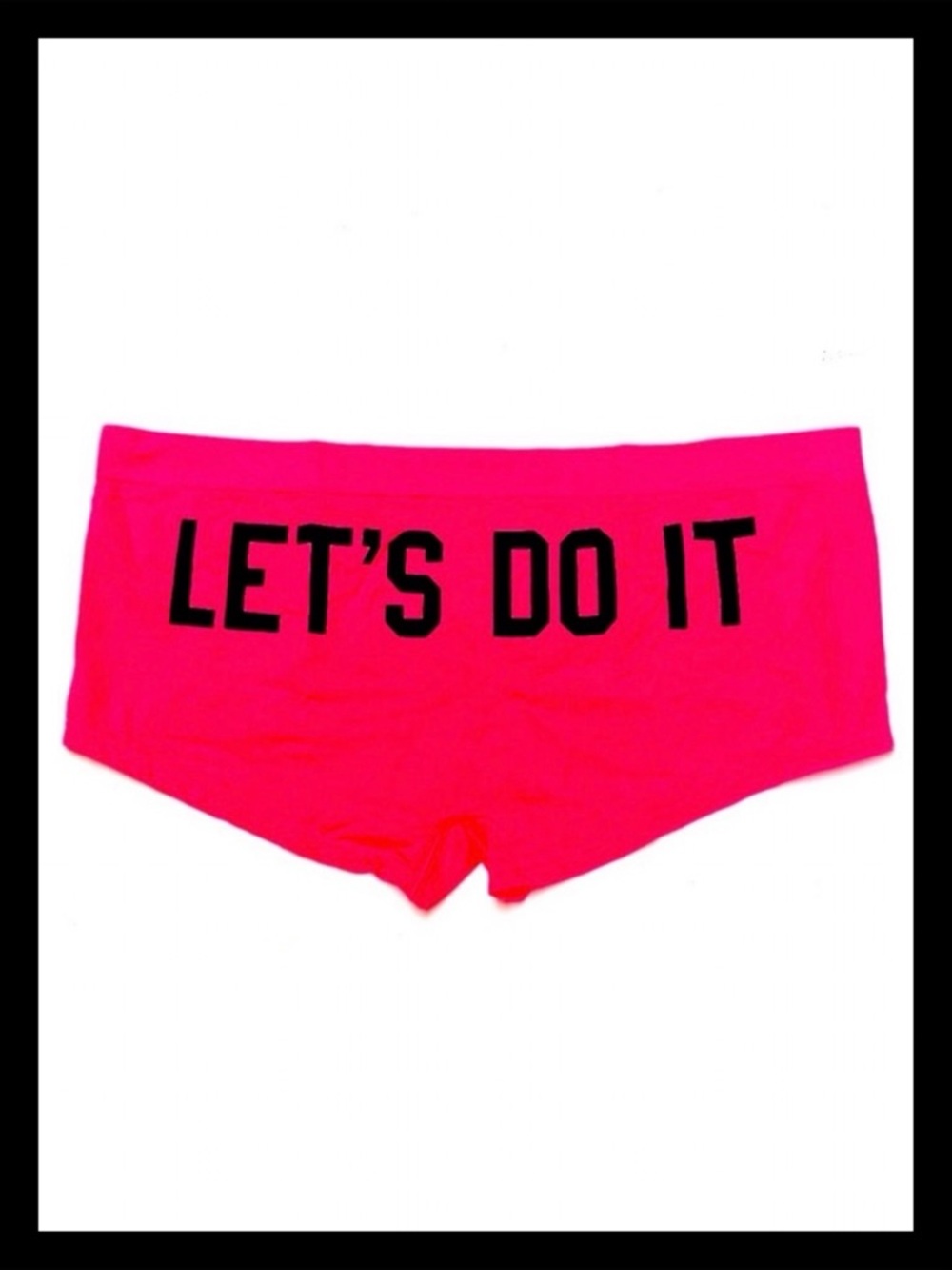 💕ⓅⒾⓃⓀ ⓋⓈ “LETS DO IT” Boy Short Yoga Panties ✨NWT💕